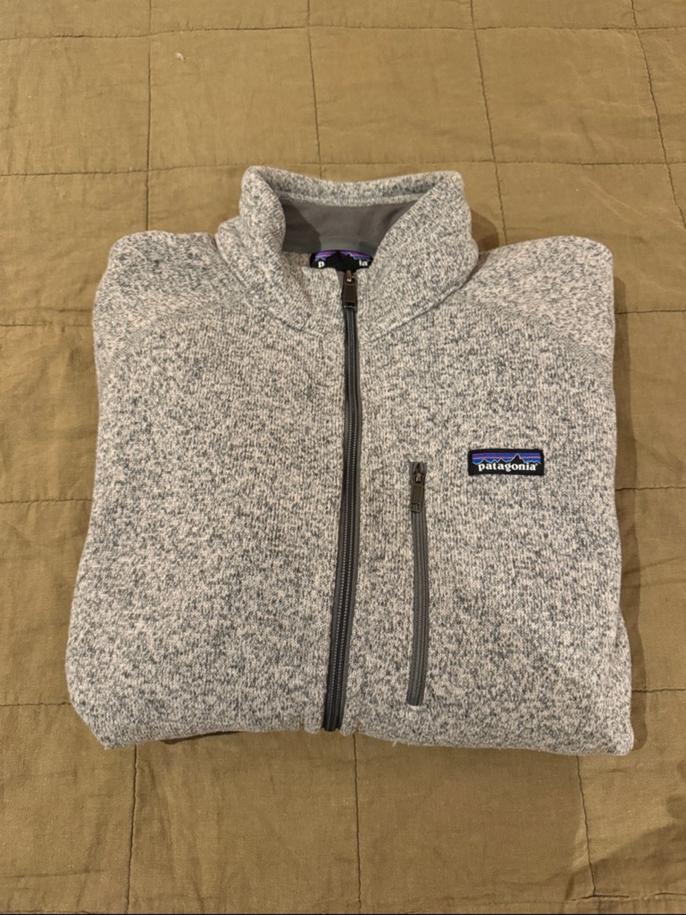 Patagonia Grey Heather Full-Zip Knit Jacket